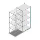 Fachbodenregal Medium Duty 2500x1000x800mm (HxBxT) 5 Ebenen blau Anbauregal