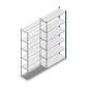 Fachbodenregal Medium Duty 2500x1150x400 mm (HxBxT) 6 Ebenen blau Anbauregal