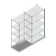 Fachbodenregal Medium Duty 2500x1300x800mm (HxBxT) 5 Ebenen blau Anbauregal