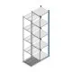 Fachbodenregal Medium Duty 2500x550x500 mm (HxBxT) 5 Ebenen blau Anbauregal