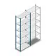 Fachbodenregal Medium Duty 2500x850x400mm (HxBxT) 6 Ebenen blau Grundregal