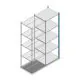 Fachbodenregal Medium Duty 2500x850x700mm (HxBxT) 5 Ebenen blau Anbauregal