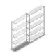 Fachbodenregal Medium Duty 2200x1300x300mm (HxBxT) 5 Ebenen verzinkt Anbauregal
