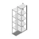 Fachbodenregal Medium Duty 2200x550x400 mm (HxBxT) 5 Ebenen anthrazit Anbauregal