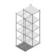 Fachbodenregal Medium Duty 2200x550x700 mm (HxBxT) 5 Ebenen verzinkt Anbauregal