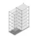 Fachbodenregal Light Duty 2500x1000x800 mm (HxBxT) 7 Ebenen Anbauregal
