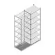 Fachbodenregal Light Duty 2500x850x600 mm (HxBxT) 7 Ebenen Anbauregal
