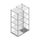 Fachbodenregal Medium Duty 2000x550x700 mm (hxbxt) 5 Ebenen verzinkt Anfangsregal