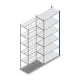 Fachbodenregal Medium Duty 2500x1000x500 mm (HxBxT) 6 Ebenen blaues Anbauregal