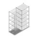 Fachbodenregal Medium Duty 2500x1000x800 mm (HxBxT) 6 Ebenen verzinkt Anbauregal