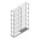 Fachbodenregal Medium Duty 3000x1000x400 mm (HxBxT) 7 Ebenen verzinkt Grundregal