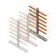 Medium Kragarmregal IT beidseitig 2455x1000x800 mm (HxBxT) 6 Ebenen Anbauregal