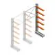 Medium Kragarmregal IT einseitig 2455x1200x600 mm (HxBxT) 5 Ebenen Anbauregal