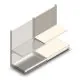 Wandregal mit Perforation Tego 1400x1000x570 mm (hxbxt) 2 Ebenen RAL9001 Anbauregal