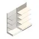 Ladenregal Tego 1800x1000x570 mm (hxbxt) 4 Ebenen RAL9001 Anbauregal