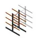 Schweres Kragarmregal beidseitig 3000x1200x1200 mm (HxBxT) 3 Ebenen Grundregal