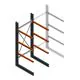 Schweres Kragarmregal einseitig 3000x1200x1200 mm (HxBxT) 3 Ebenen Grundregal