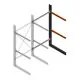 Schweres einseitiges Kragarmregal 3000x1500x1200 mm (HxBxT) 2 Ebenen Anbauregal
