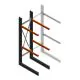 Schweres einseitiges Kragarmregal 3000x800x1500 mm (HxBxT) 2 Ebenen Grundregal
