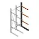 Schweres Kragarmregal einseitig 4000x1000x1200mm (HxBxT) 3 Ebenen Anbauregal 345kg/arm