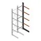 Schweres Kragarmregal einseitig 5000x1200x1500 mm (HxBxT) 4 Ebenen Anbauregal