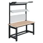 Höhenverstellbarer Arbeitstisch Sofame Multiplex 40mm 1500x750x780-1060mm 1000kg Anthrazit