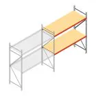 Weitspannregal AR 2250x2250x800 mm (hxbxt) 2 Ebenen verzinkt Anbauregal mit vormontierten Rahmen