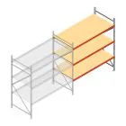 Weitspannregal AR 2250x2250x1000 mm (hxbxt) 3 Ebenen verzinkt Anbauregal