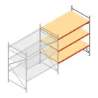 Weitspannregal AR 2500x1610x1200 mm (hxbxt) 3 Ebenen verzinkt Anbauregal