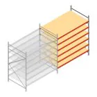 Weitspannregal AR 2500x1610x1200 mm (hxbxt) 6 Ebenen verzinkt Anbauregal