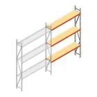Weitspannregal AR 2500x1850x400 mm (hxbxt) 3 Ebenen verzinkt Anbauregal mit vormontierten Rahmen