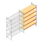 Weitspannregal AR 3000x1610x800 mm (hxbxt) 5 Ebenen verzinkt Anbauregal mit vormontierten Rahmen