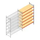 Weitspannregal AR 3000x1610x800 mm (hxbxt) 6 Ebenen verzinkt Anbauregal