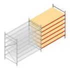 Weitspannregal AR 3000x1850x1200 mm (hxbxt) 6 Ebenen verzinkt Anbauregal mit vormontierten Rahmen