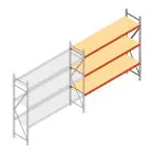 Weitspannregal AR 3000x2250x600 mm (hxbxt) 3 Ebenen verzinkt Anbauregal