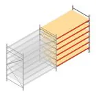 Weitspannregal AR 3000x2250x1200 mm (hxbxt) 6 Ebenen verzinkt Anbauregal mit vormontierten Rahmen