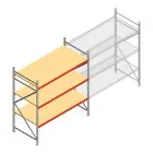 Weitspannregal AR 2250x2250x1000 mm (hxbxt) 3 Ebenen verzinkt Anfangsregal mit vormontierten Rahmen