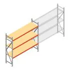 Weitspannregal AR 2000x2700x600 mm (hxbxt) 3 Ebenen verzinkt Anfangsregal