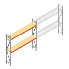 Weitspannregal AR 2500x2700x400 mm (hxbxt) 2 Ebenen verzinkt Anfangsregal