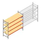 Weitspannregal AR 2500x2700x800 mm (hxbxt) 4 Ebenen verzinkt Anfangsregal