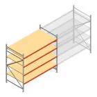 Weitspannregal AR 2500x2700x1200 mm (hxbxt) 4 Ebenen verzinkt Anfangsregal mit vormontierten Rahmen