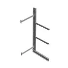 Schweres Kragarmregal thermisch verzinkt einseitig 3500x1200x1200 mm (HxBxT) 2 Ebenen Anbauregal