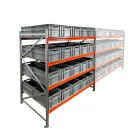 Fächerschrank AR 2000x2250x1200 mm (hxbxt) 4 Ebenen mit 40 Euro-Normbehältern Anfangsregal
