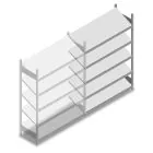Fachbodenregal mit schrägen Fachböden Heavy Duty 2000x1300x500mm (HxBxT) 5 Ebenen 150 kg Anbauregal