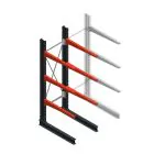 Medium Kragarmregal BR einseitig 2500x750x1000mm (HxBxT) 3 Ebenen Grundregal 275/arm