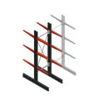 Medium Kragarmregal BR beidseitig 2500x750x600 mm (HxBxT) 3 Ebenen Grundregal 290/Arm