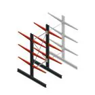 Medium Kragarmregal BR beidseitig 2500x1000x800mm (HxBxT) 3 Ebenen Grundregal 220/Arm