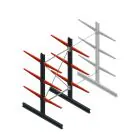 Medium Kragarmregal BR doppelseitig 2500x1250x800 mm (HxBxT) 3 Ebenen Grundregal 340/Arm