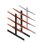 Medium Kragarmregal BR beidseitig 2500x750x1000 mm (HxBxT) 3 Ebenen Grundregal 275/Arm