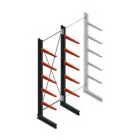 Medium Kragarmregal BR einseitig 3000x1000x600mm (HxBxT) 5 Ebenen Grundregal 425/Arm